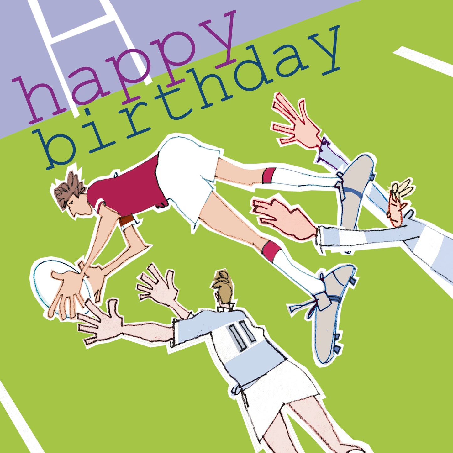 Rugby Greetings Card