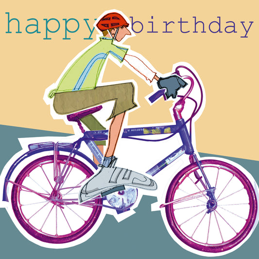 Cyclist Greetings Card