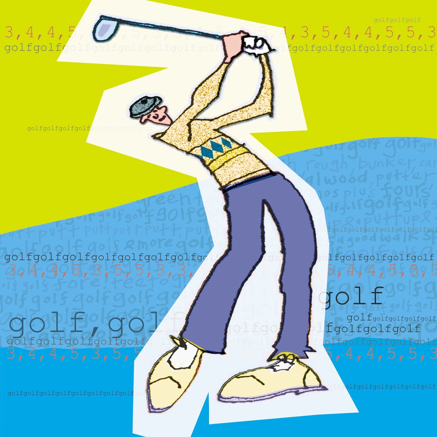 Golfer Greetings Card