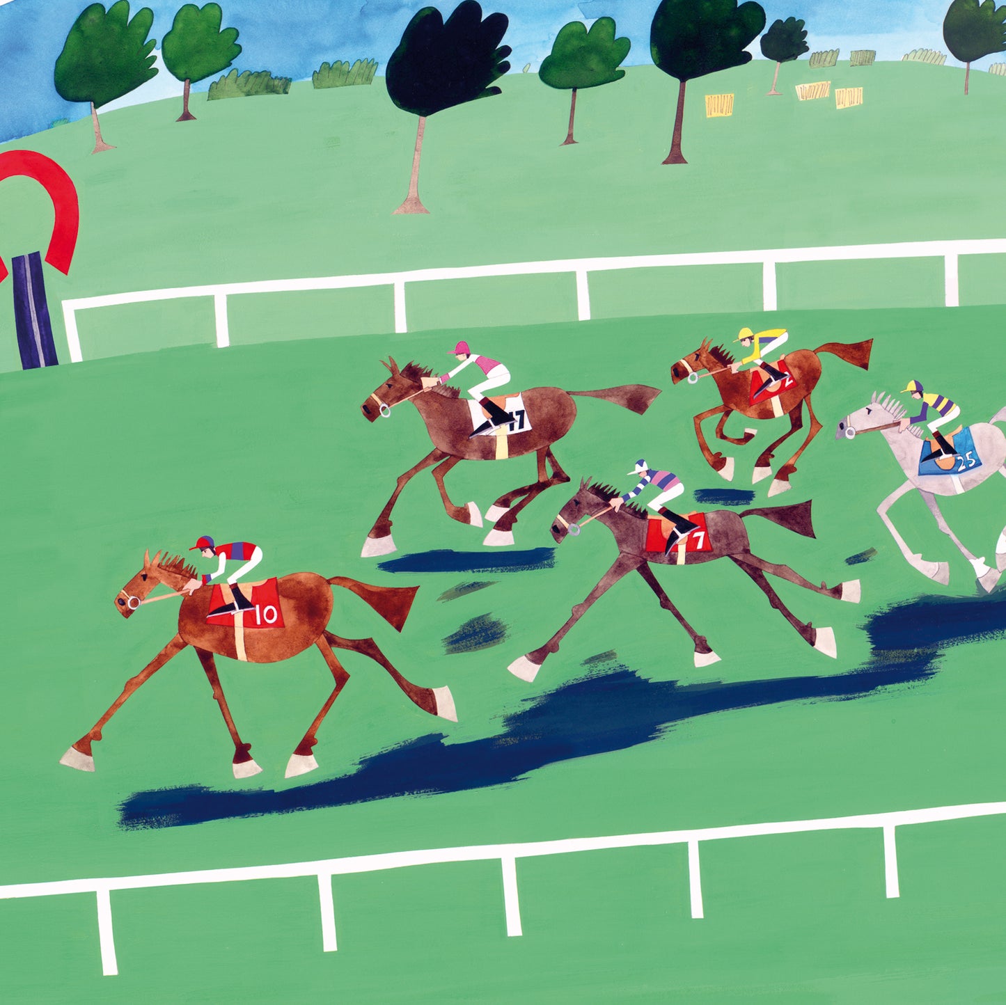 Horse Racing Greetings Card