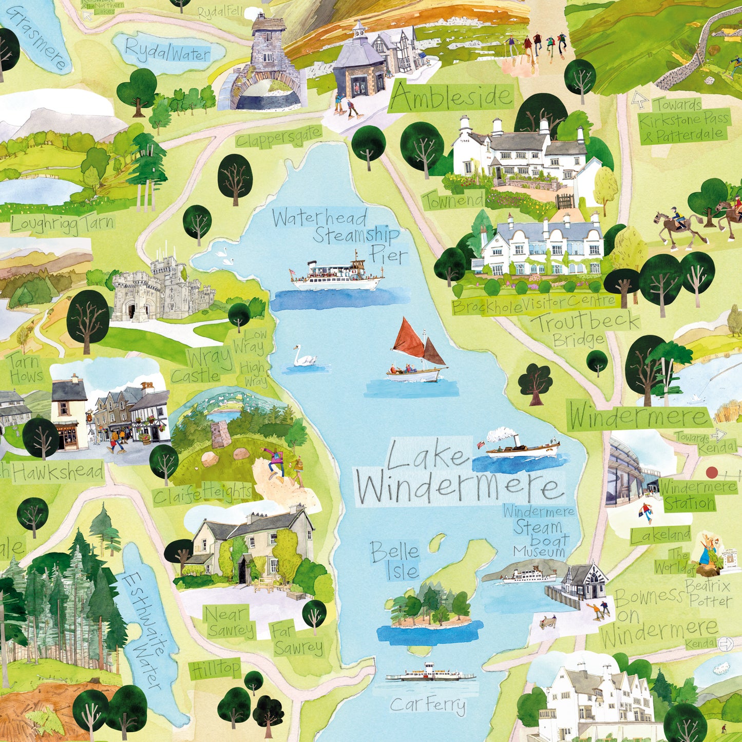 Lake Windermere Greetings Card