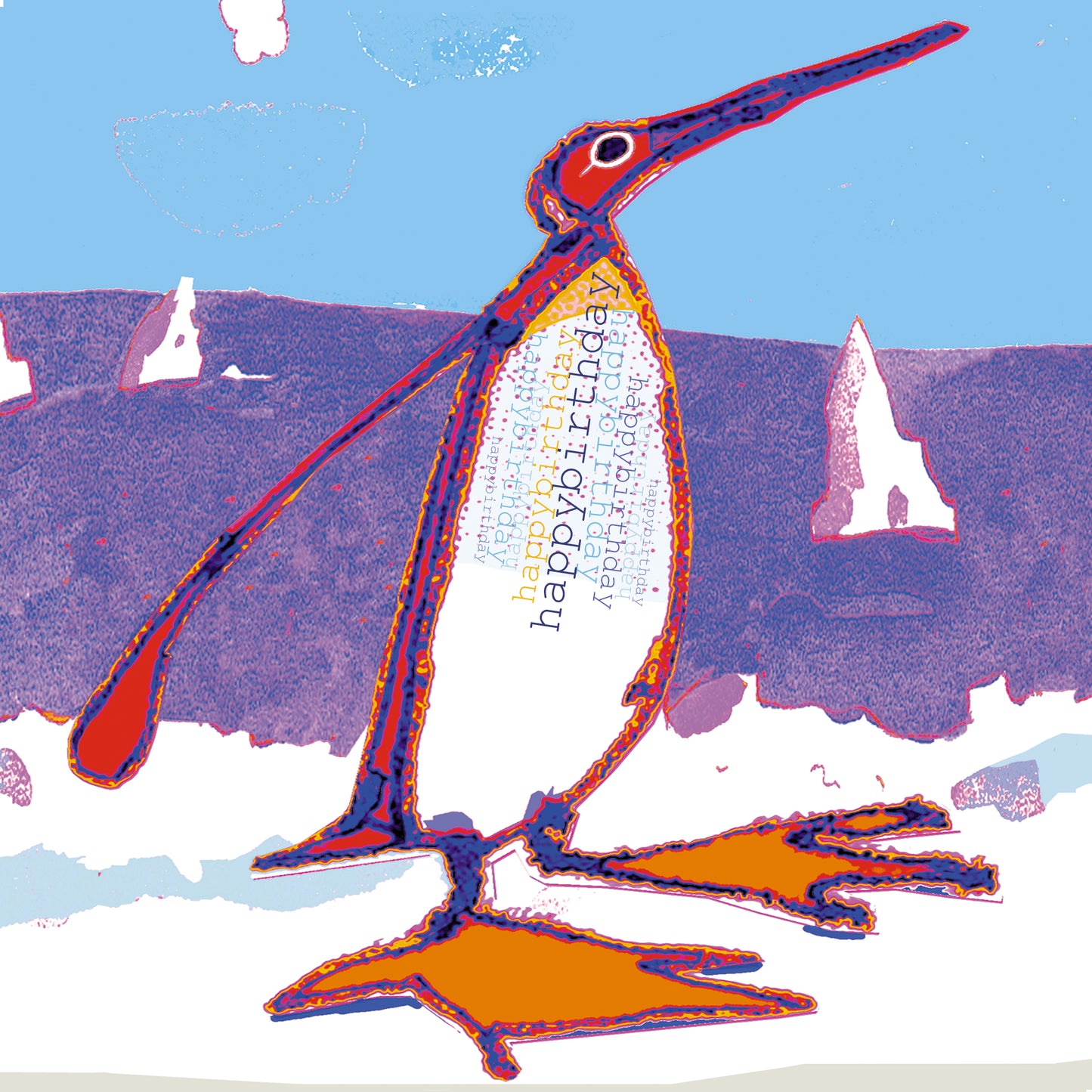 Penguin Happy Birthday Greetings Card