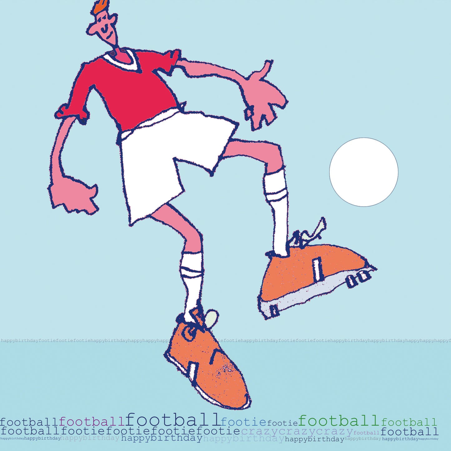 Footballer Happy Birthday Greetings Card