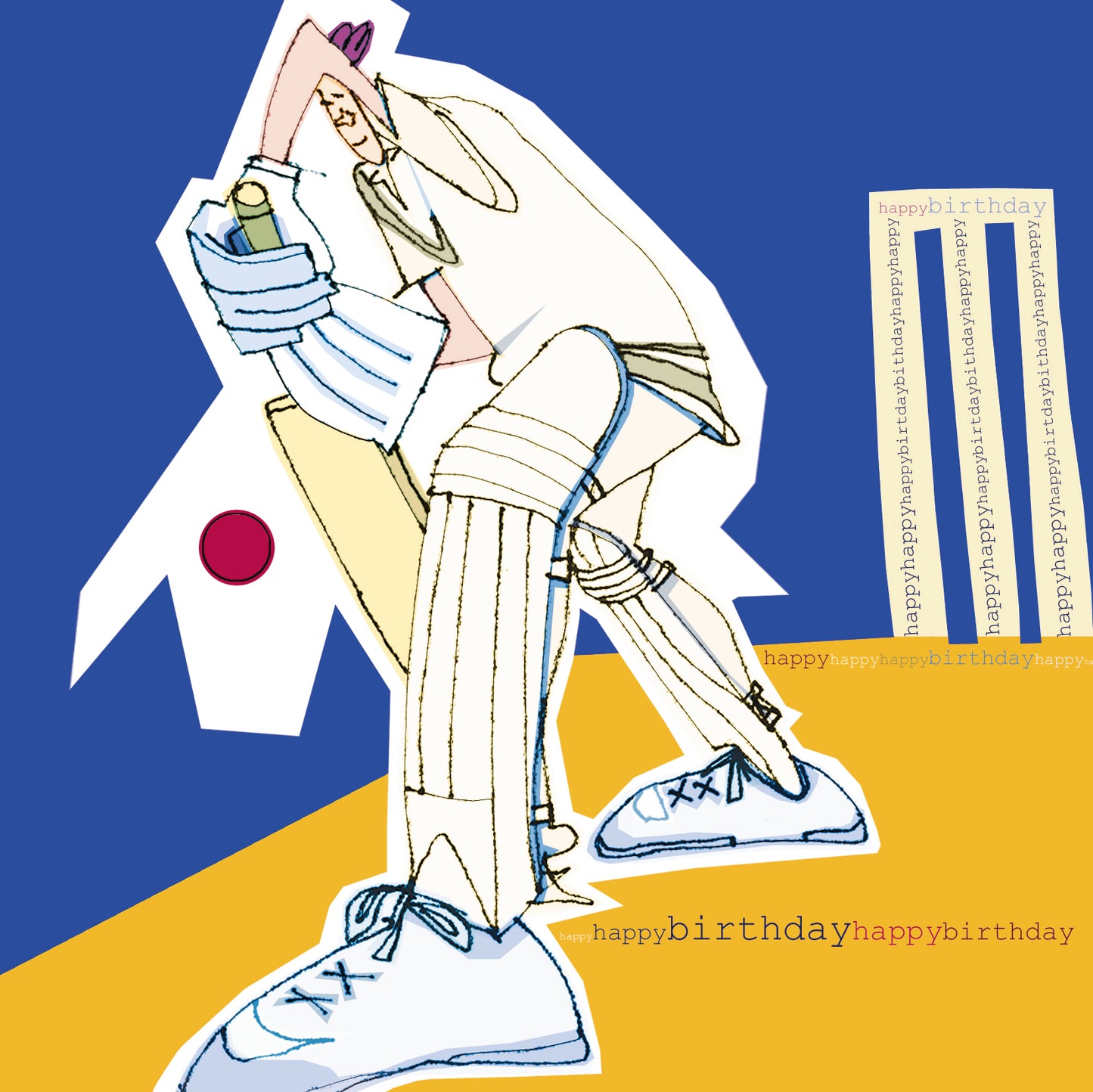 Cricket Greetings Card