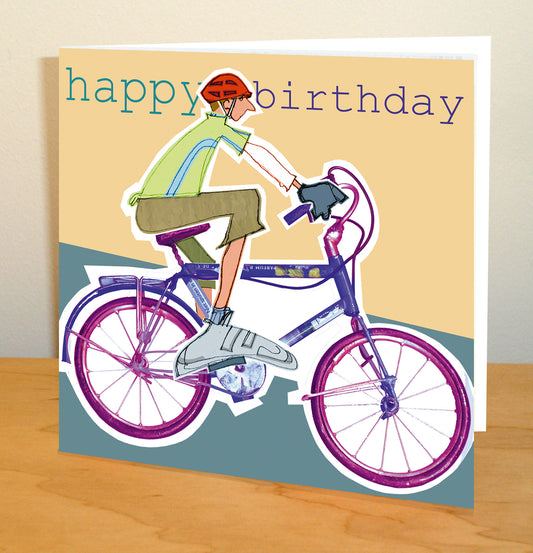 Cyclist Greetings Card