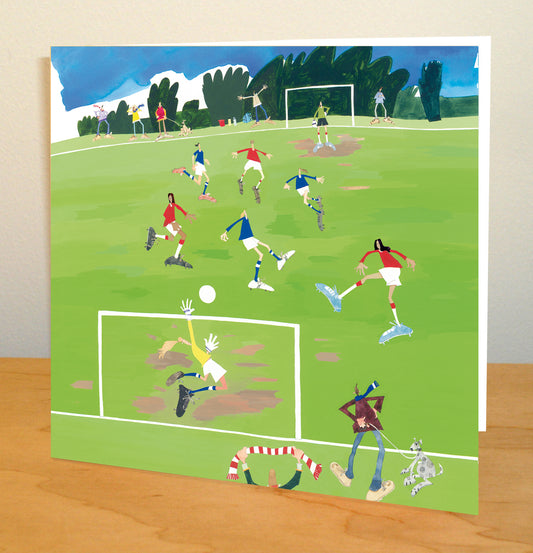 Girl's and Women's Football Greetings Card