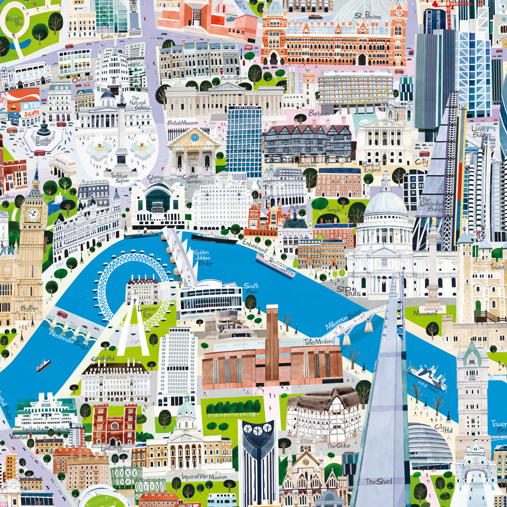 London Map - Greetings Card
