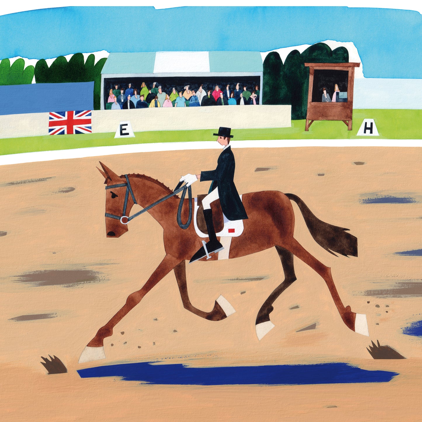 Horse Dressage Greetings Card
