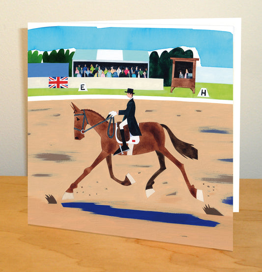Horse Dressage Greetings Card