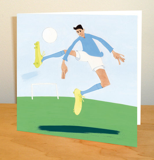 Footballer Happy Birthday Greetings Card