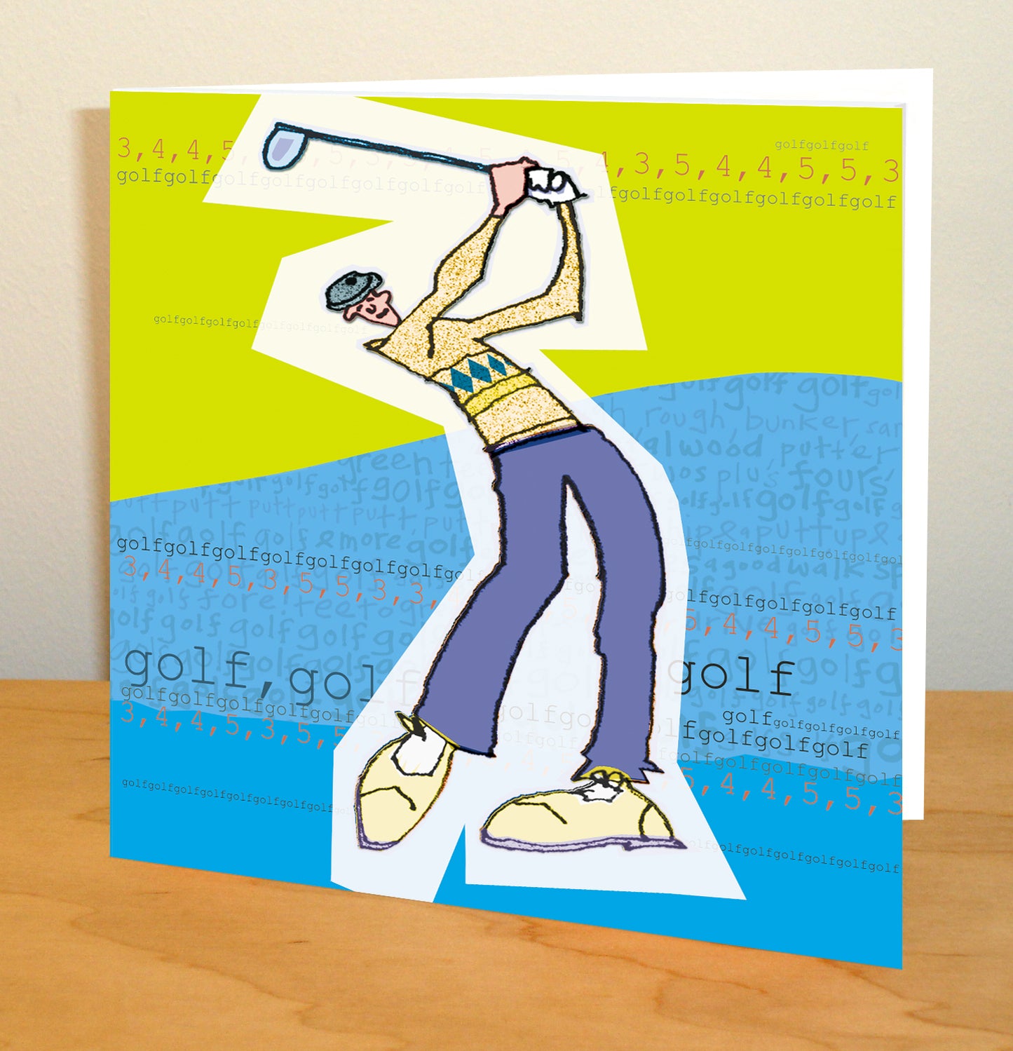 Golfer Greetings Card