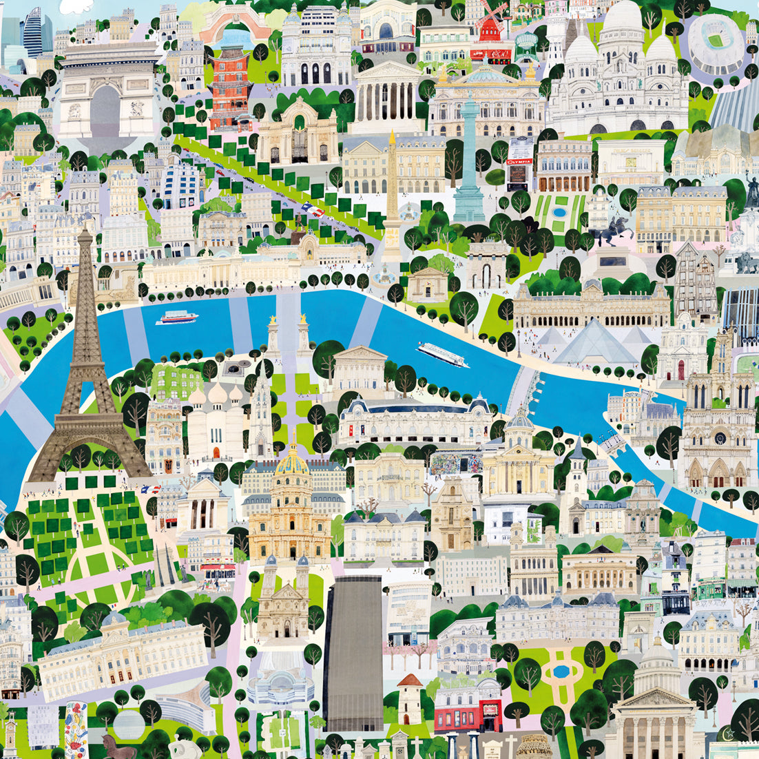 Map of Paris Greetings Card