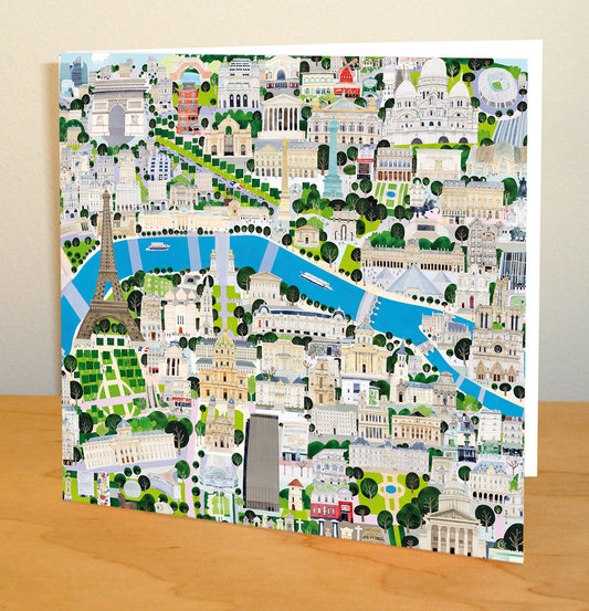 Map of Paris Greetings Card