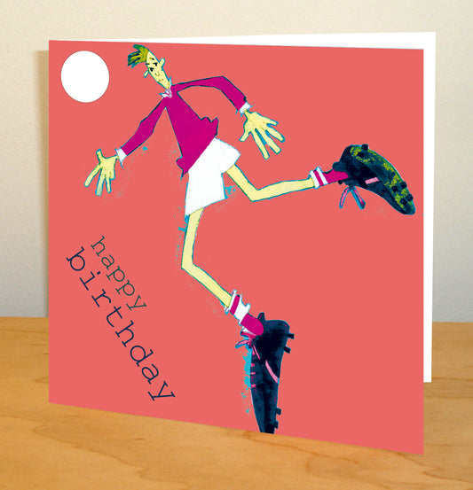 Footballer Happy Birthday Greetings Card