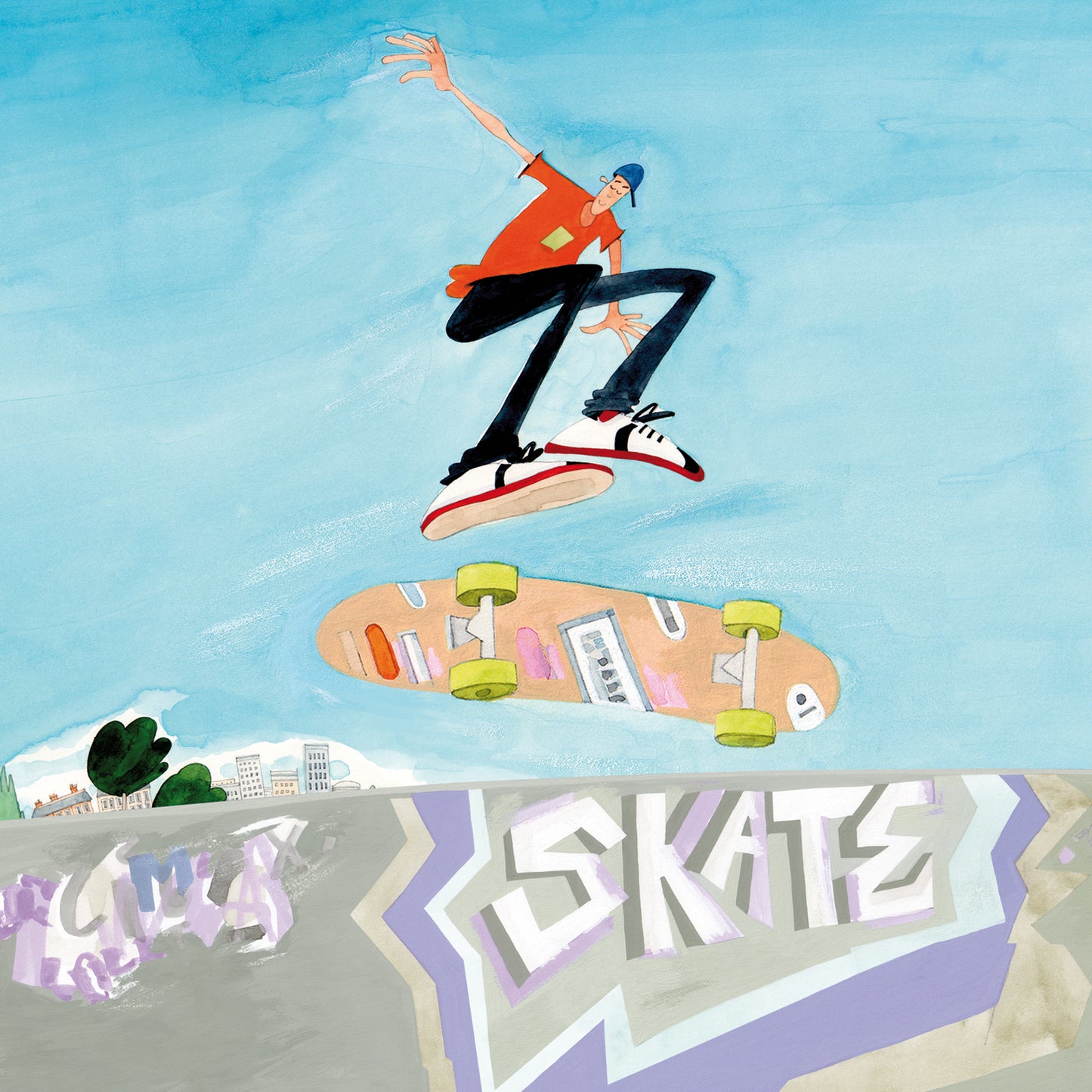 Skateboarder Greetings Card