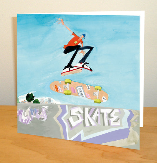 Skateboarder Greetings Card