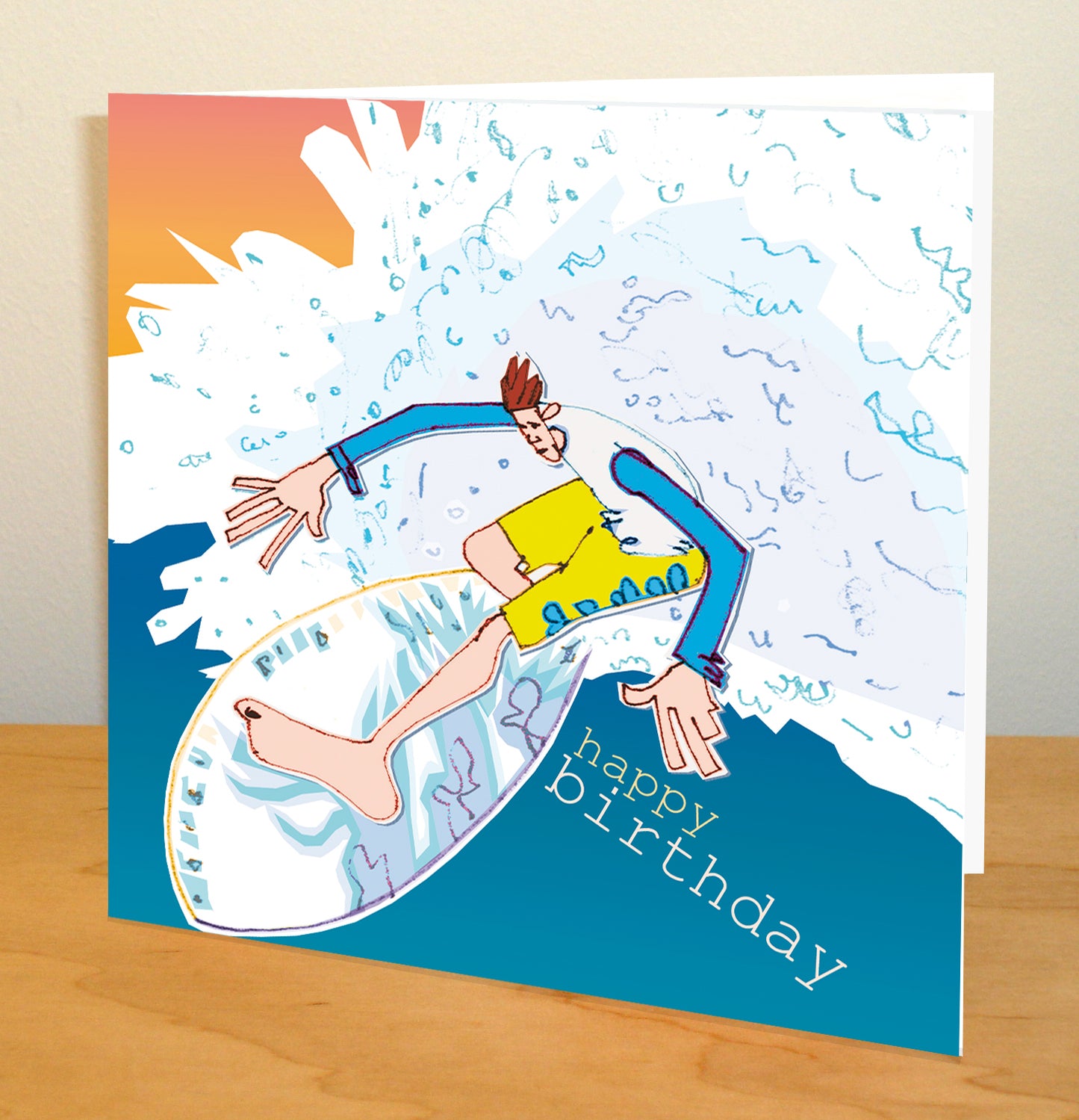Surfer Greetings Card