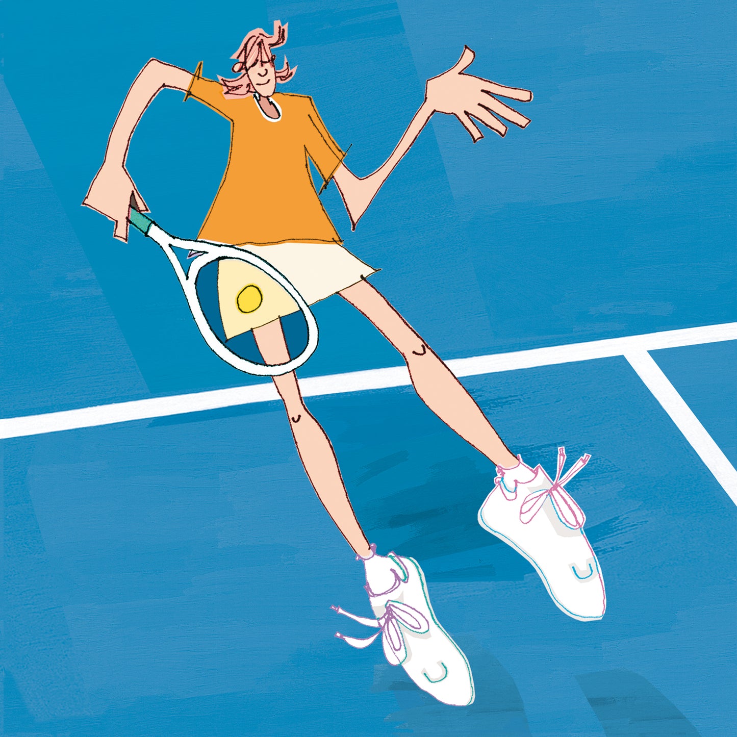 Tennis Player Greetings Card