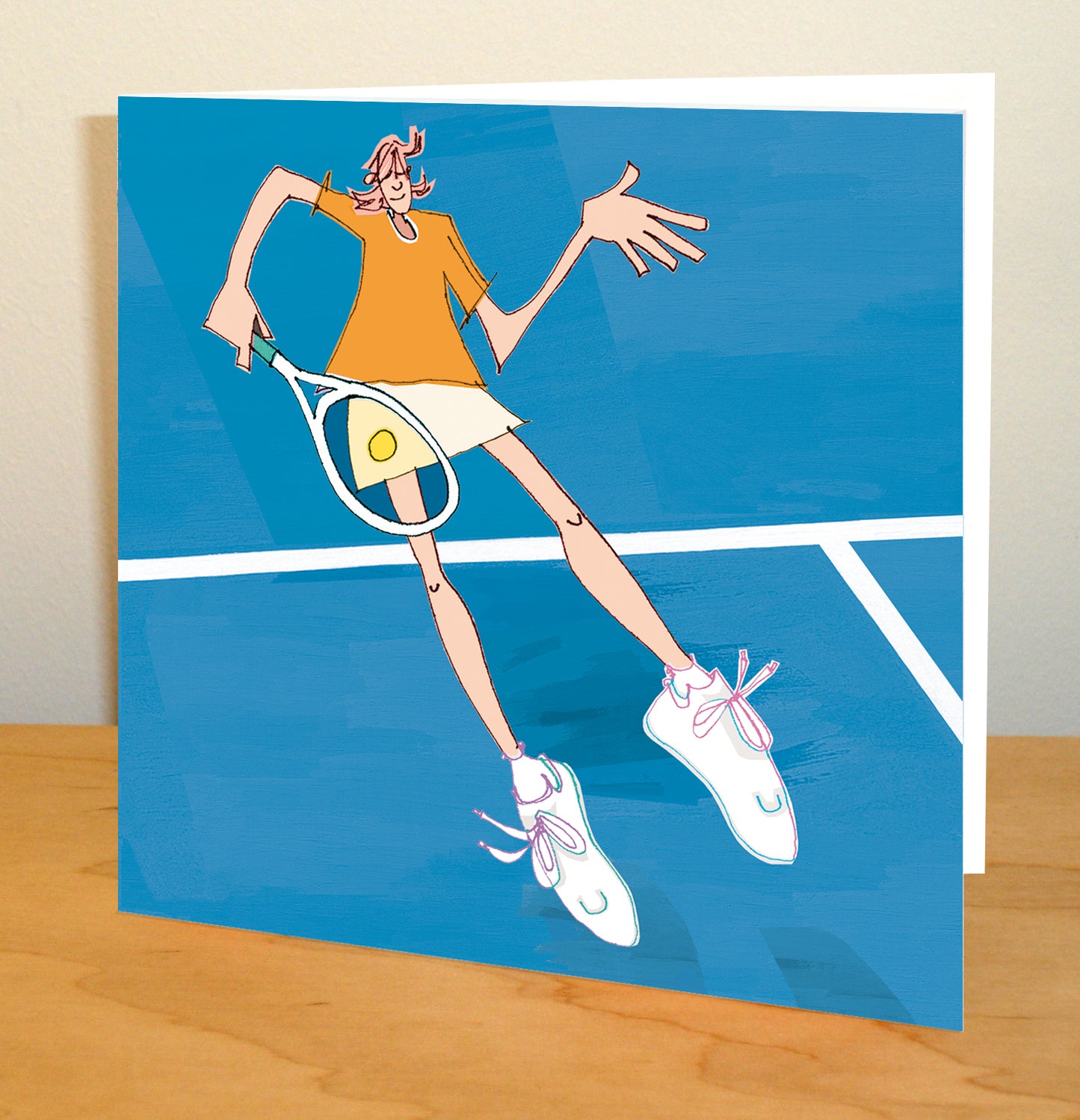 Tennis Player Greetings Card