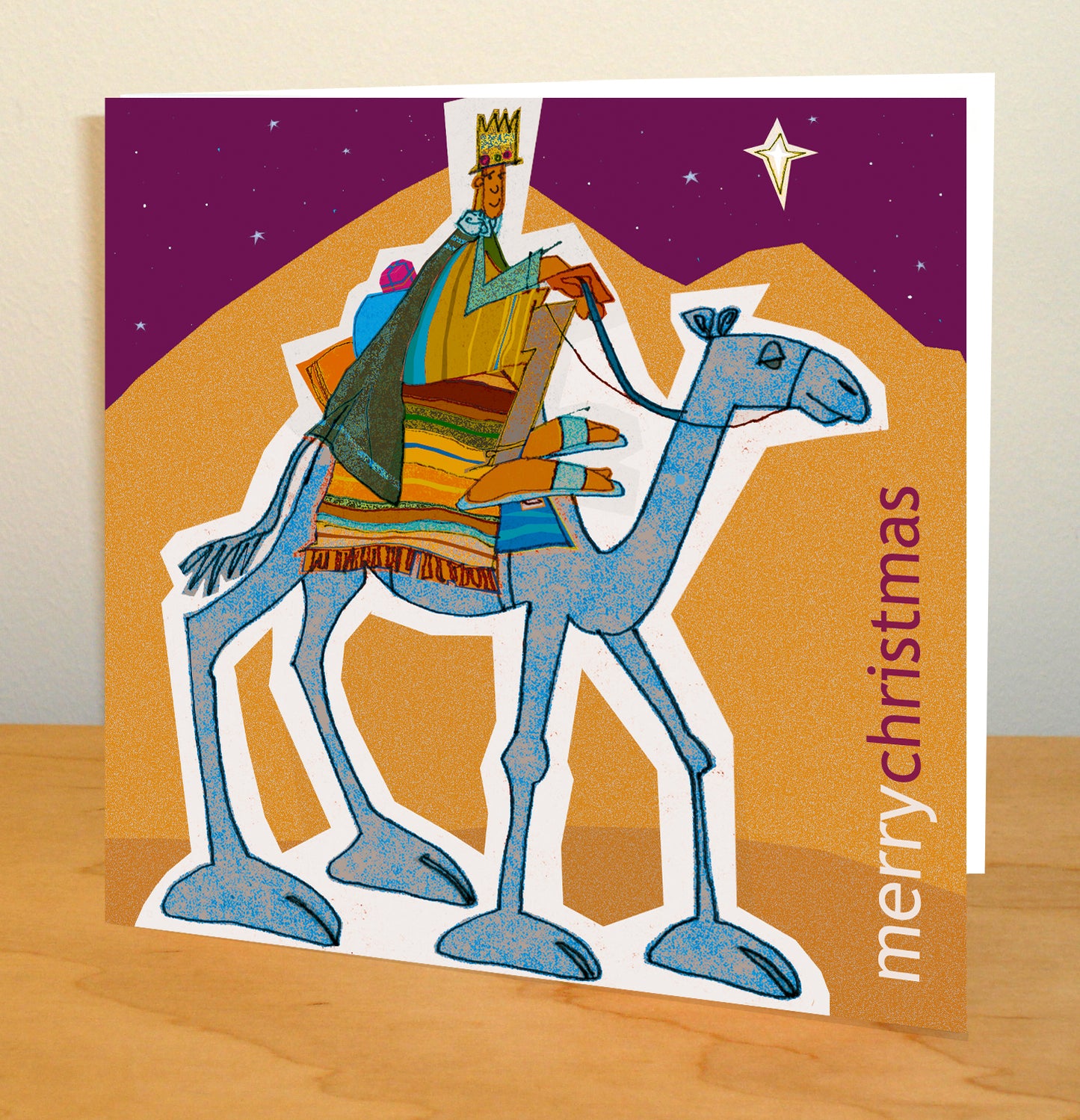 Z4 Merry Christmas Wise Man Christmas Greetings Card